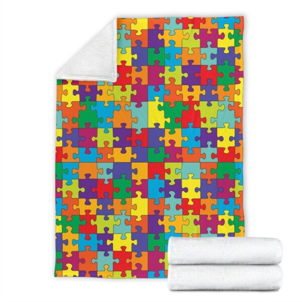 Autism Awareness Merchandise Pattern Print Blanket