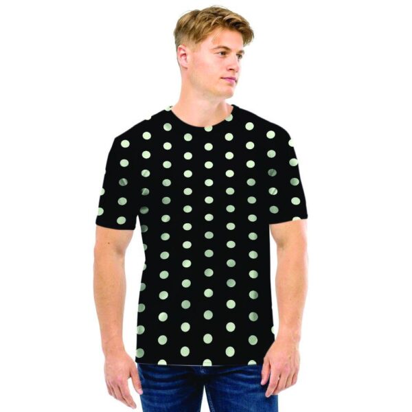 Black And White Polka Dot Men T Shirt