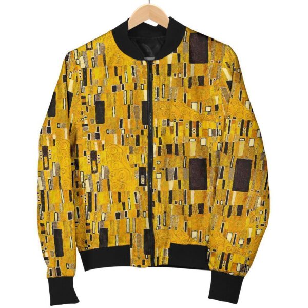 Klimt Gold Print Pattern Men’s Bomber Jacket