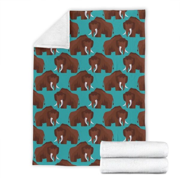Mammoth Blue Pattern Print Blanket