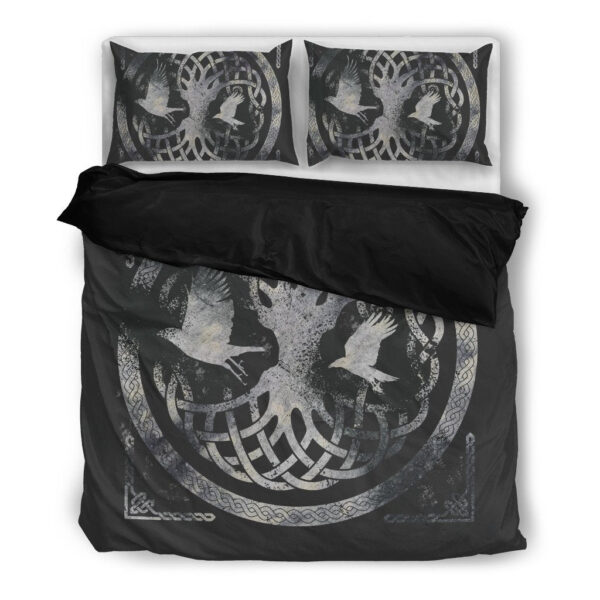 Odin’s Ravens Viking Pillow & Duvet Covers Bedding Set