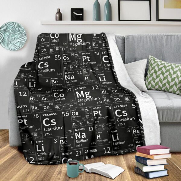 Periodic Table Science Print Pattern Blanket