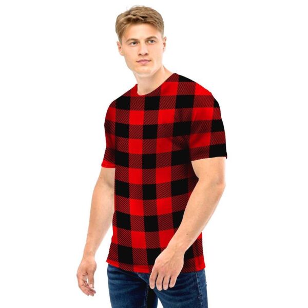 Red Plaid Men T Shirt