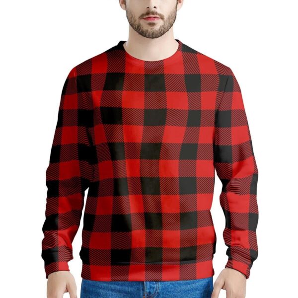 Red Plaid Men’s Sweatshirt