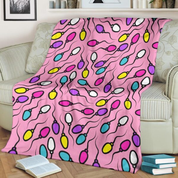 Sperm Anatomy Pattern Print Blanket
